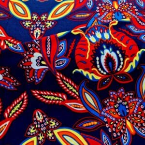 bedrukte tricot fantasie flower