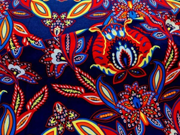 bedrukte tricot fantasie flower