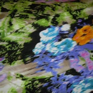 Tricot Jersey digi flower lime lavendel