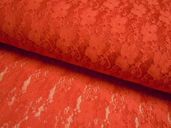 stretch stoffen kant rood