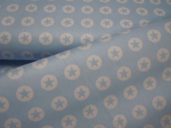 Katoentjes ster licht blauw