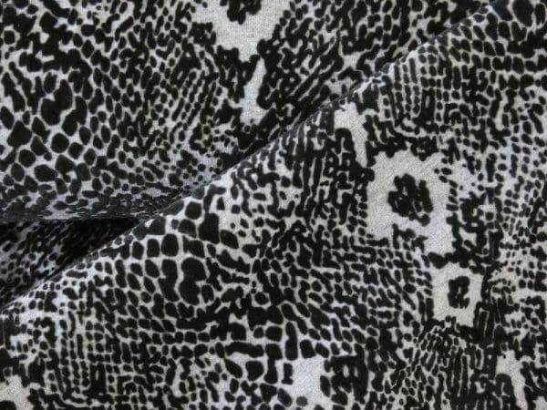 tricot slangenprint zwart grijs