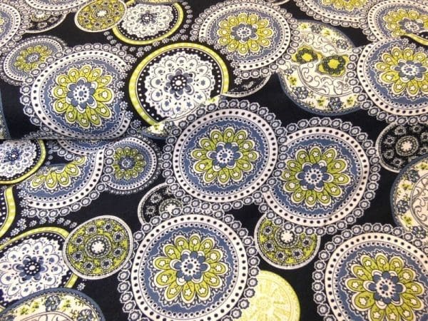 bedrukte tricot frisc groen