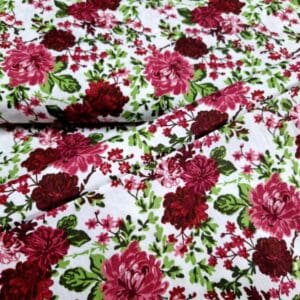 korenbloem rood bedrukte katoen