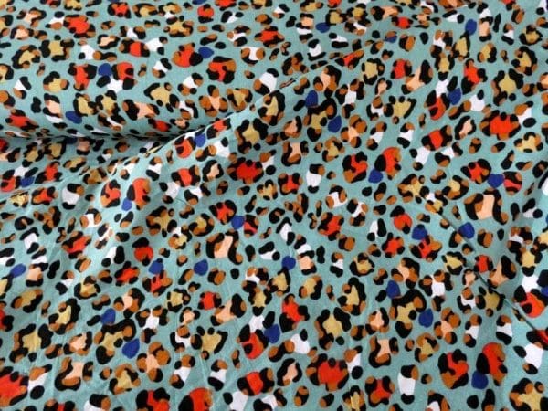 spot oud groen bedrukte viscose