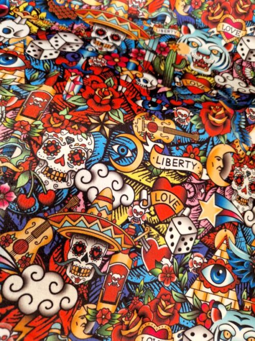Mexicaans geïnspireerde tattoo print