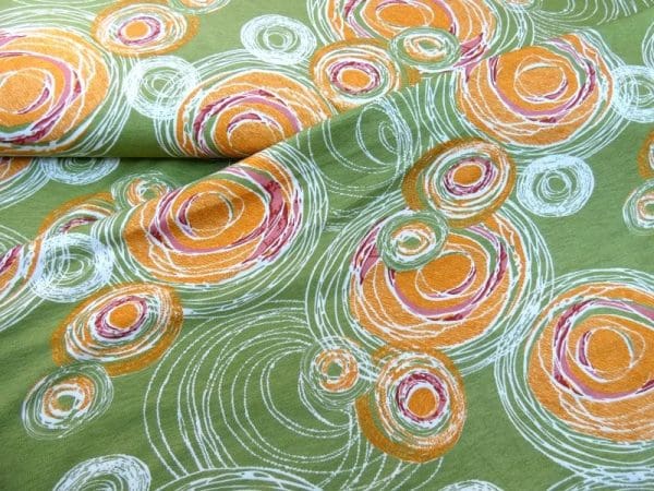 bedrukte tricot cirkel groen