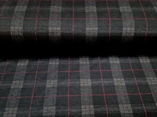 schotse ruit bordeaux grijs