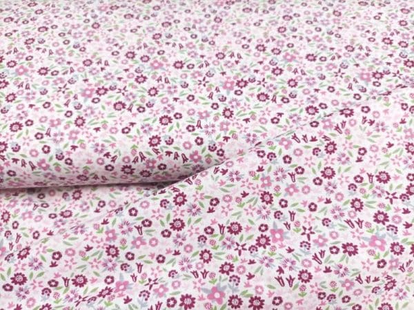 Katoentjes bloemmetje roze