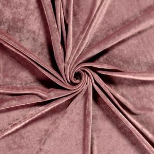 stretch fluweel oud roze