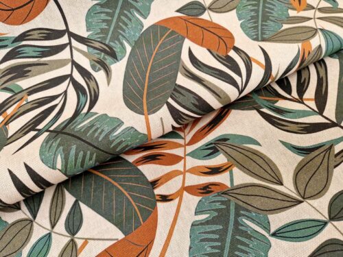 decoratie stof met tropisch bladmotief