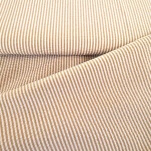 streepje beige wit seersucker stof