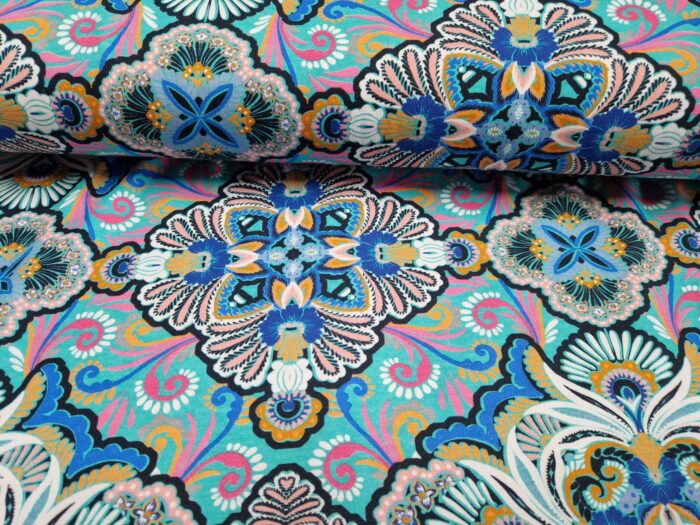 tricot tribal aqua - Afbeelding 2
