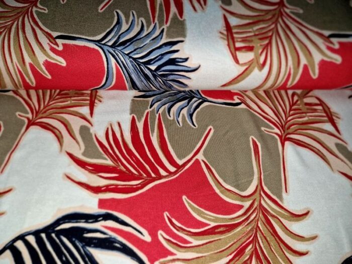 tricot palmblad rood - Afbeelding 2