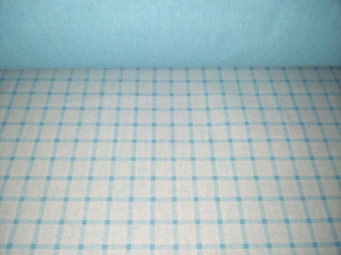 Ruitjes blok aqua wit - Afbeelding 2