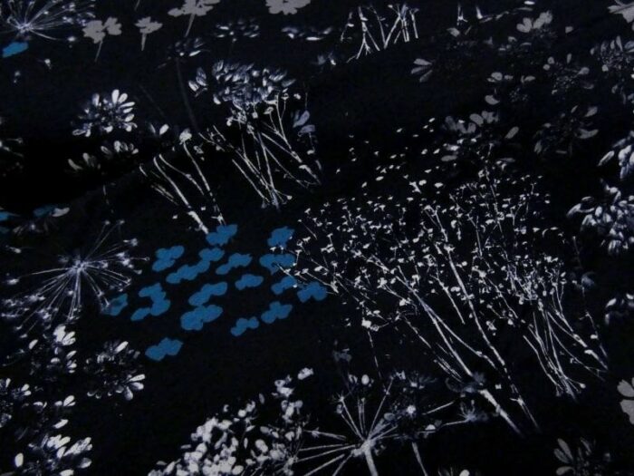 Tricot jersey distel blauw/petrol