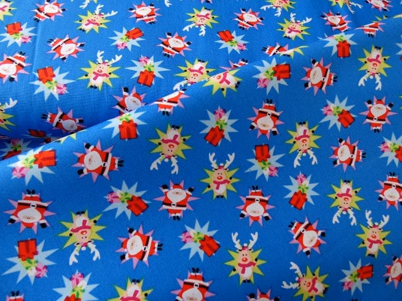 Kerst santa blauw