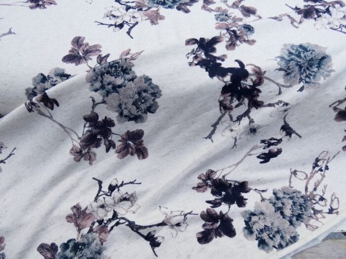 Tricot Jersey linnen anjer bruin