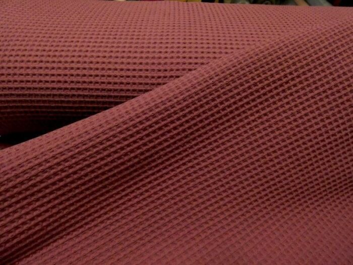 Wafelkatoen donker oud roze