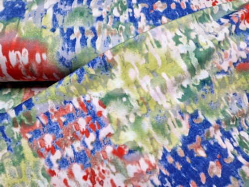 bedrukte tricot multi color abstract