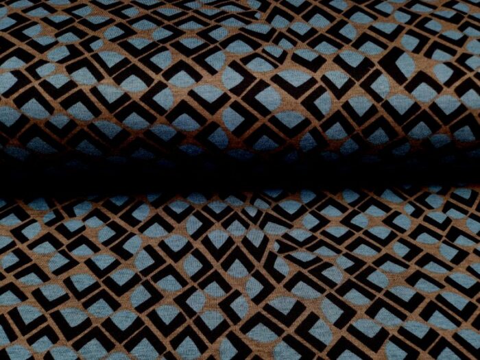 geometrische print petrol