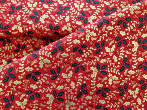 kerststof mistletoe rood