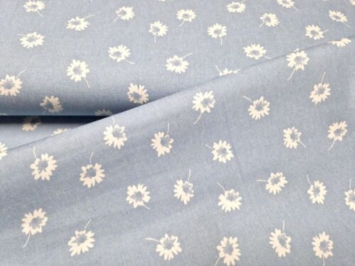 spijkerstof bloemdessin