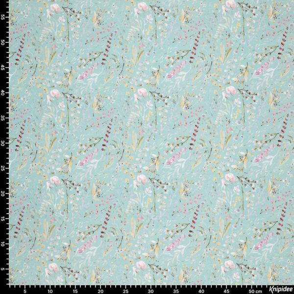 bloemtje mint tricot