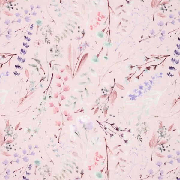 tricot fijn bloemetje roze - Afbeelding 2