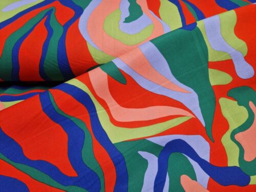 poplin abstracte print
