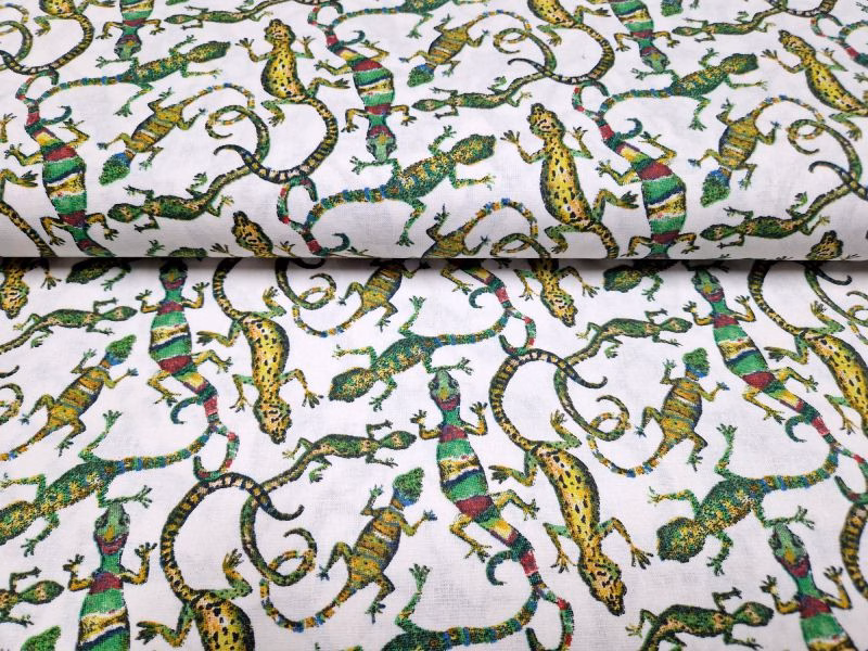 reptielen print stof