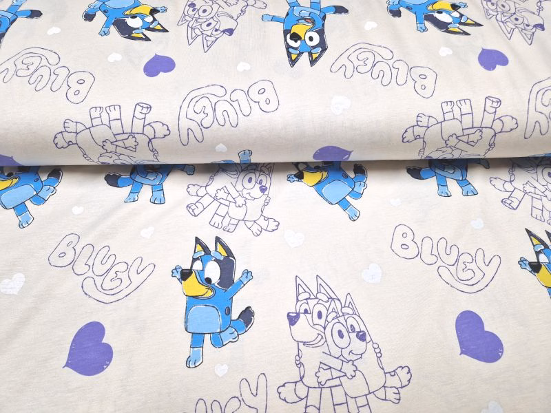 bluey tricot stof